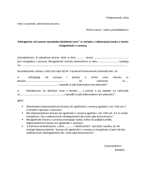 Polish Consumer Complaint Form