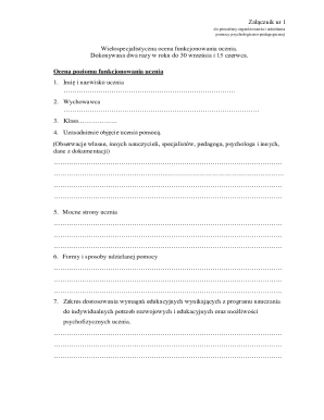 Psychological-Pedagogical Support Evaluation Form