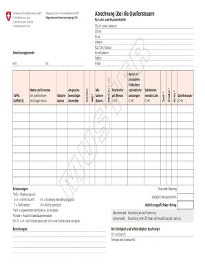 Swiss Withholding Tax Statement