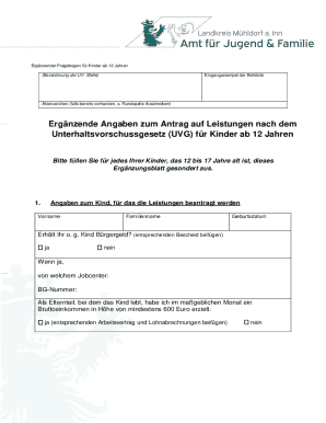 German Child Support Supplement Form