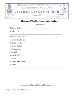 Weekly Home Study Package
