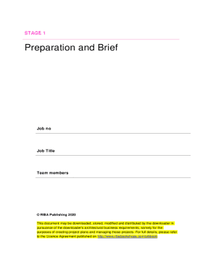 RIBA Project Management Checklist