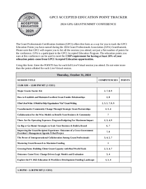 GPCI Education Point Tracker