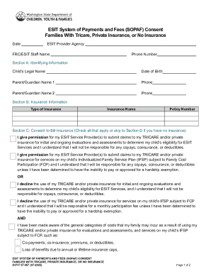Washington State ESIT System of Payments and Fees Consent