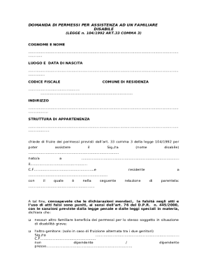 Family Disability Assistance Permit Request