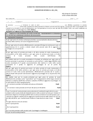 Italian Teacher Excess Staff Identification Form