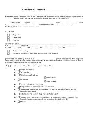 Italian Barrier-Free Access Contribution Request