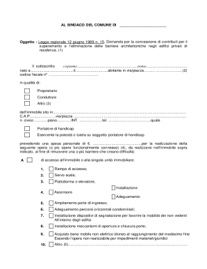 Italian Barrier-Free Access Contribution Application