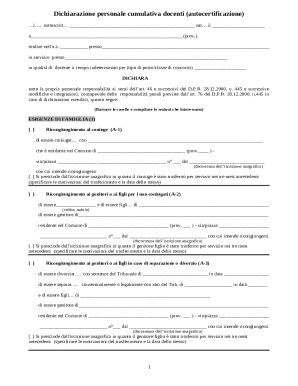 Italian Teacher Self-Certification Form
