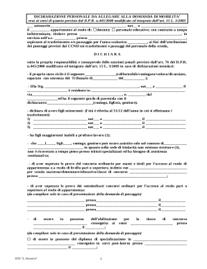 Italian School Mobility Application Form