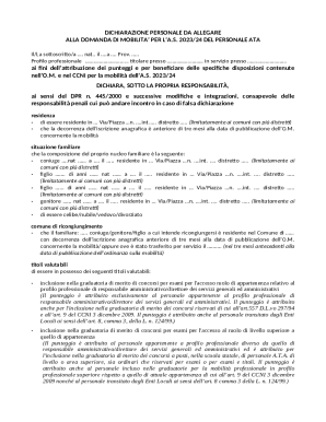 Personal Declaration for ATA Staff Mobility