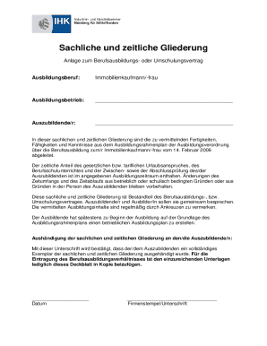 German Apprenticeship Training Schedule