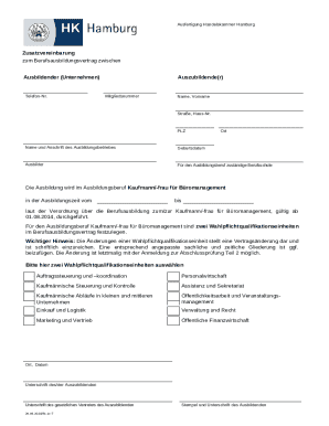 German Apprenticeship Contract Supplement