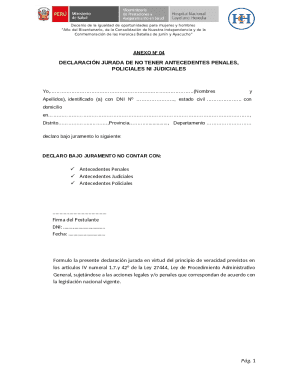 Anexo n 04 declaracin jurada de no contar ...