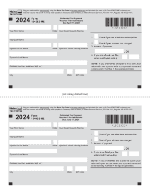 2024 Maine Estimated Tax Payment Form