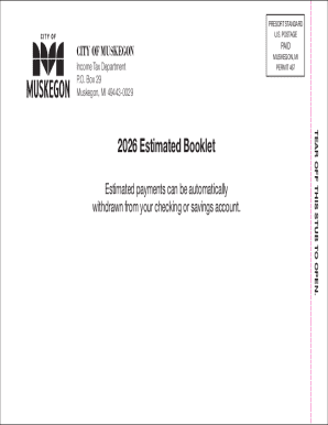 2026 Muskegon Estimated Income Tax Form M-1040ES