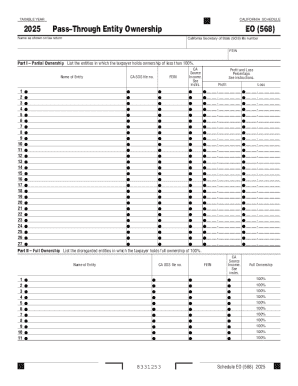 California Schedule EO (568) 2025