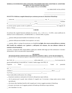 Italian Parental Leave Request Form