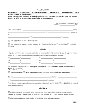 Italian Family Leave Request Form