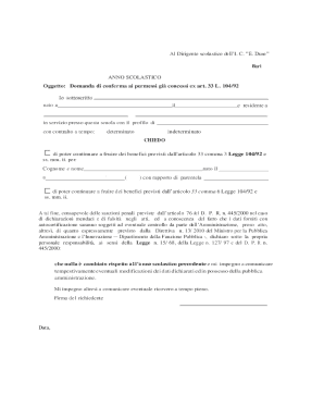 Italian School Permission Confirmation Form