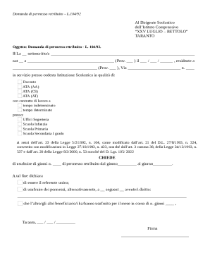 Permesso Retribuito L.104/92