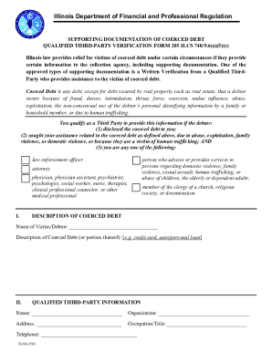 Illinois Coerced Debt Verification Form