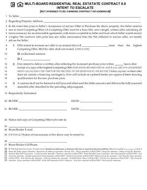 Multi-Board Residential Real Estate Contract 8.0