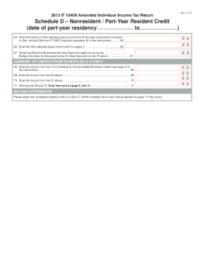 Ohio IT 1040X Amended Tax Return