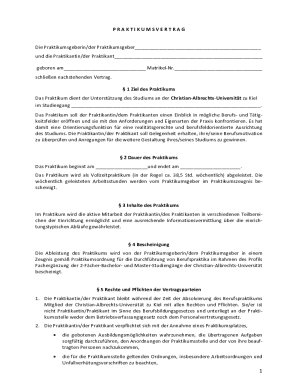 Praktikumsvertrag