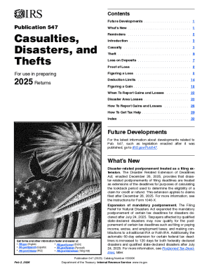 IRS Publication 547 Casualty Theft Loss Guide