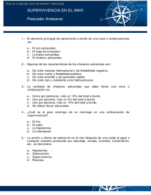 Supervivencia en el mar pescador artesanal