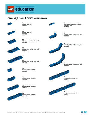 LEGO PART 3023 Plate 1 x 2