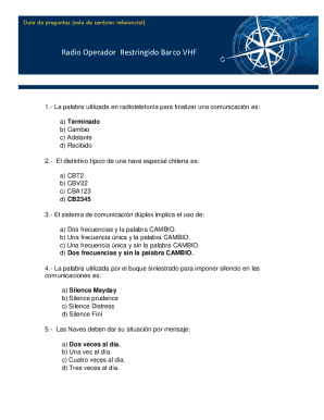 Vhf-examen: preguntas y respuestas para radio operador