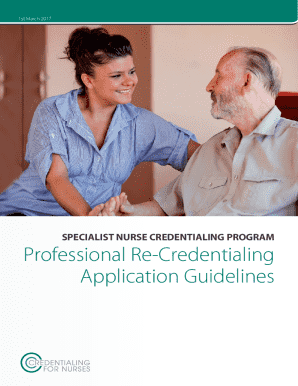 Professional Re-Credentialing Application Guidelines