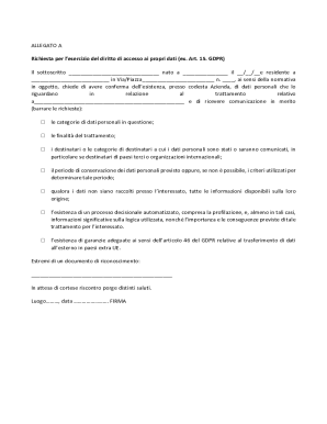 GDPR Data Access Request Form