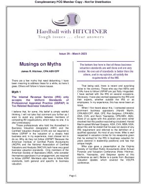 IRS Business Valuation Standards