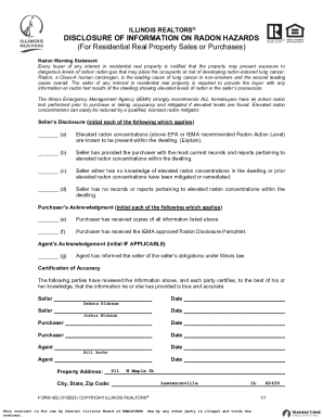 Illinois Radon Disclosure Form