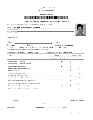 Somaiya Vidyavihar University Exam Form