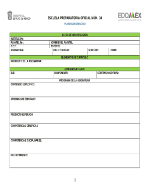Planeacin Didctica - Escuela Preparatoria Oficial N 34