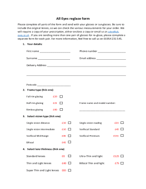 All Eyes reglaze form