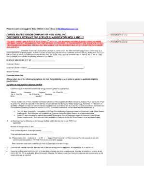 Please Complete and E-mail the Below Affidavit to Con Edison at EM-Affidavitsconed