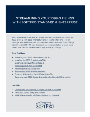 Streamlining your 1099-S Filings with SoftPro Standard and ...