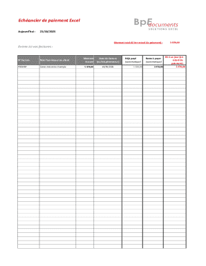 Calcul des dates d'chances des factures