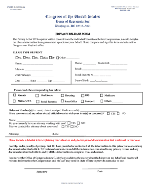 Privacy Release FormRepresentative Moylan - House.gov