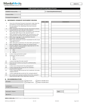 007 Informed Consent Evaluation Form