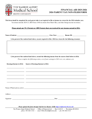 2024 Parent Tax Non-Filer Form