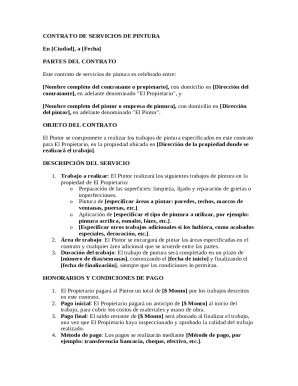 Contrato de prestacin de servicios de pintura para casa ...