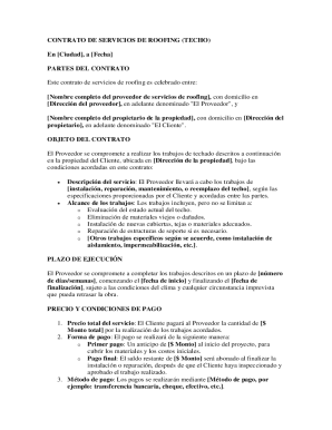 Free roofing contract template - get 2026 sample