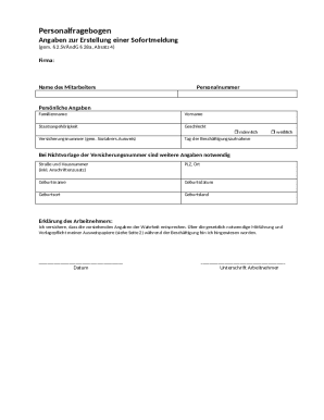 Name des MitarbeitersPersonalnummer