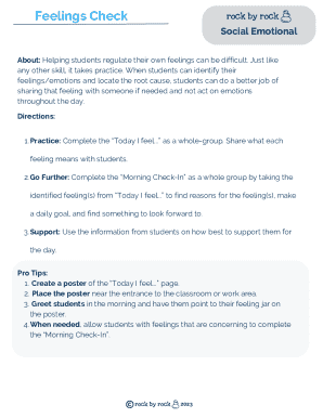 Feelings and Emotion ( Feeling Check-in) Social Emotional ...